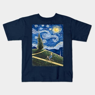 STARRY NIGHT (Behind the masterpiece painting) Kids T-Shirt